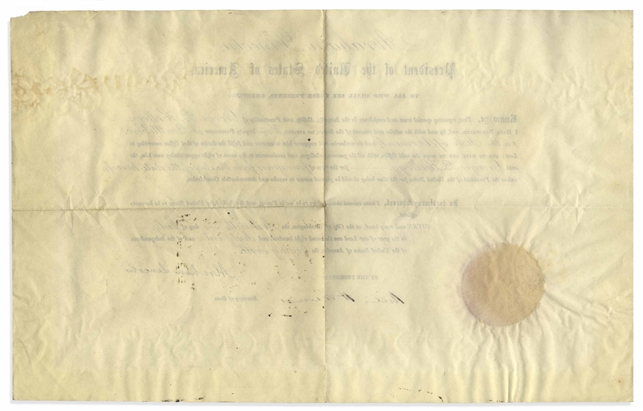 Abraham Lincoln Document Signed as President -- With Full ''Abraham Lincoln'' Signature